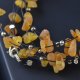 Raw chips amber bracelet with wire